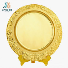 El logotipo 25cm del OEM modifica para requisitos particulares la placa de metal del regalo del oro con el tenedor para el recuerdo